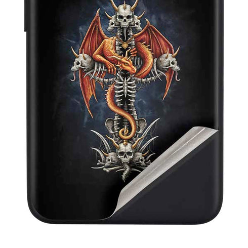 Gothic Dragon & Skull Cross by Sarah Richter Google Pixel 4a Skin